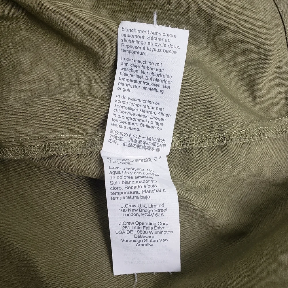 J. Crew Button Down Cotton Minimalist Dress